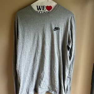 Nike Men's Heather Gray Long Sleeve Tee
